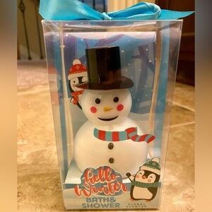 Snowman shaped floral scented shower gel bottle- Christmas gift